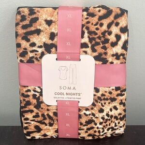 Soma Cool Nights Leopard Pajama Set